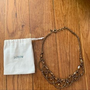 J.Crew crystal champagne brown bronze necklace